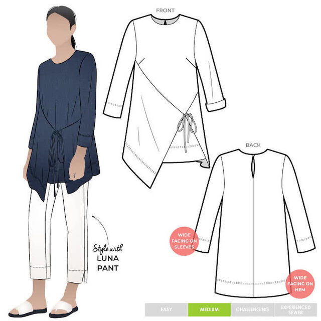 Style Arc - Bessie Woven Tunic Pattern (UK 4-16)