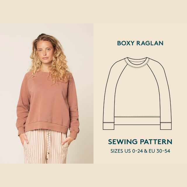 Wardrobe By Me - Boxy Raglan Sweatshirt Pattern