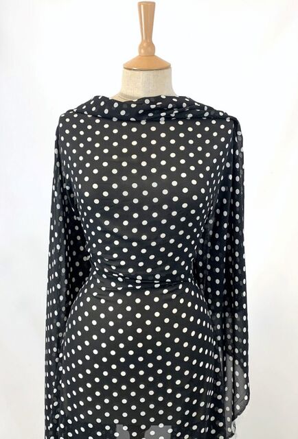 Spotty Chiffon - Black