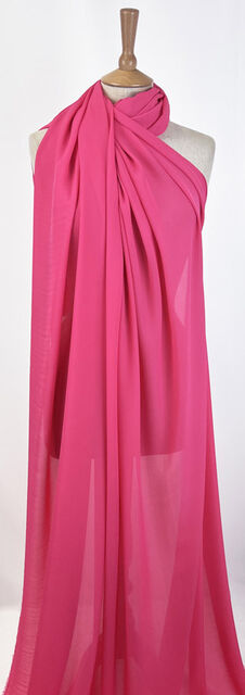 Georgette Dress Fabric - Cerise