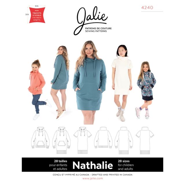 Jalie - Nathalie Funnel Neck Sweatshirt & Tunic Pattern