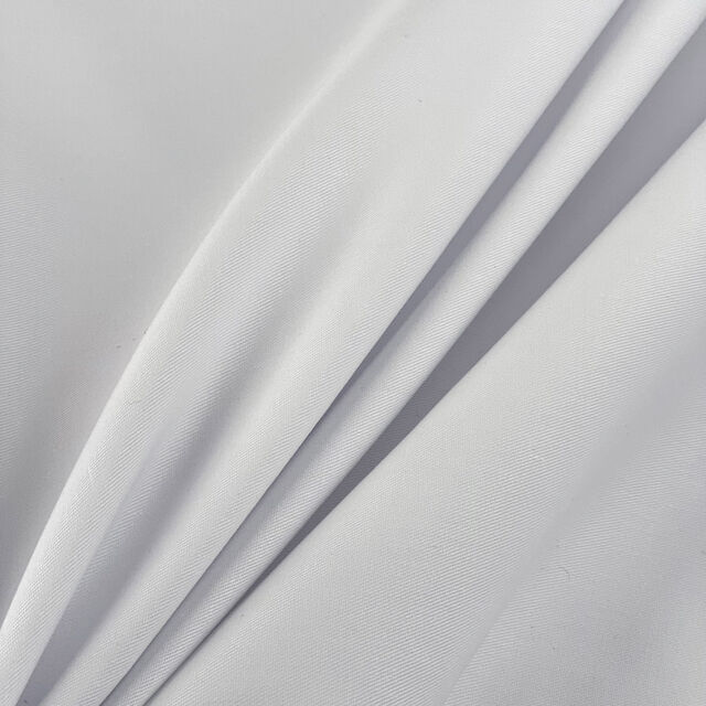 Poly Cotton Drill - White