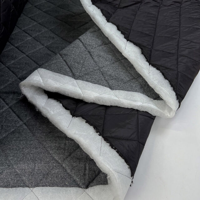 Quilted Wool - Mid Grey Flannel