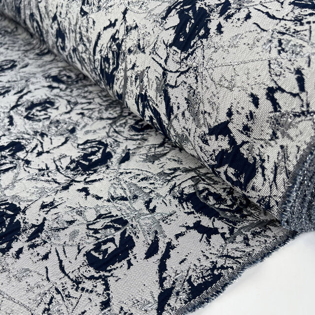 Sterling Brocade - Navy