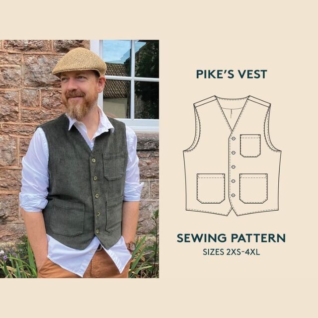 Wardrobe by Me - Men’s Pike's Vest Pattern